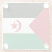 サハラウィ・アラブ民主共和国旗 ガラスコースター (裏面)