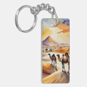 サハラデザートウォーターカラーキーチェーン キーホルダー (正面左)