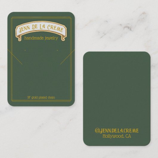 サハラナイツグリーンジュエリーディスプレイ コーリングカード (正面/裏面)