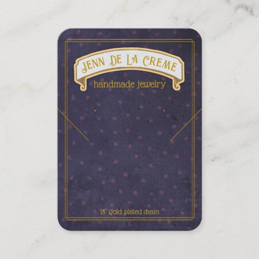 サハラナイツブルードットジュエリーディスプレイ コーリングカード (正面)