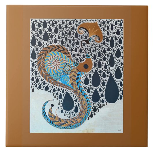 サハラパールズトリバルエキゾチック孔雀 タイル (正面)