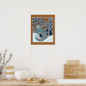 サハラパールズトリバルエキゾチック孔雀 ポスター (キッチン)