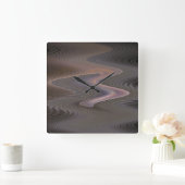 サハラフラクタル壁時計（数字なし） スクエア壁時計 (ホーム)