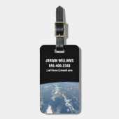 サハラ吹の砂塵は西の大西洋に入った。 ラゲッジタグ (正面縦)