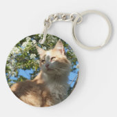 サハラ猫の木のキーチェーン キーホルダー (裏面)
