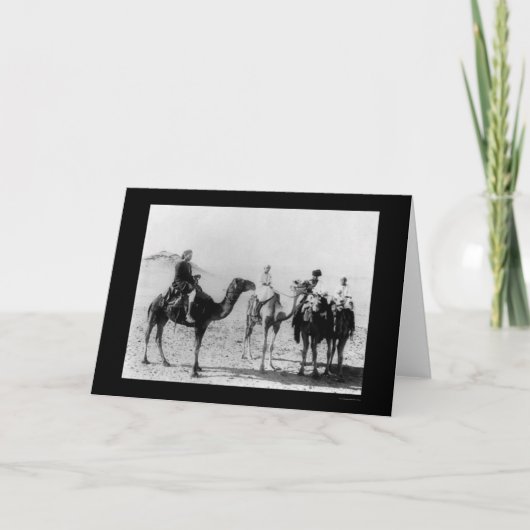 サハラ砂漠のラクダのアラブ人1914 カード (正面)