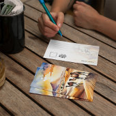 サハラ砂漠の水彩画 招待状