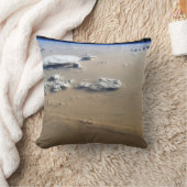 サハラ砂漠の砂海を吹き抜ける砂塵。 クッション (ブランケット)