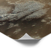 サハラ砂漠の砂海を吹き抜ける砂塵。 ポスター (角)