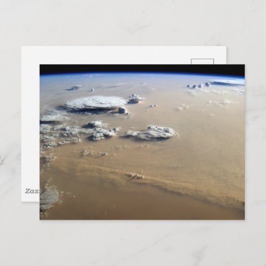 サハラ砂漠の砂海を吹き抜ける砂塵。 ポストカード (正面/裏面)