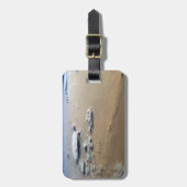 サハラ砂漠の砂海を吹き抜ける砂塵。 ラゲッジタグ (正面縦)