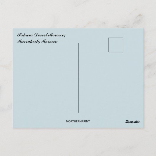 サハラ砂漠マラケチモロッコのカメルキャラバン ポストカード (裏面)