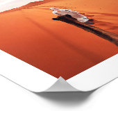 サハラ砂漠モロッコでラクダに乗る ポスター (角)