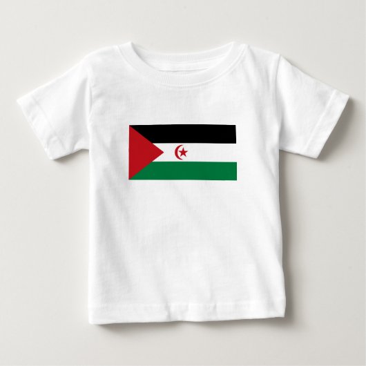 サハラ・アラブ民主共和国 国旗 ベビーTシャツ (正面)