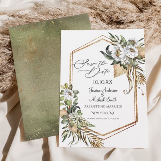 サハラ サバンナ フローラル セーブ・ザ・デート ご案内 招待状