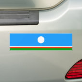 サハ共和国旗 バンパーステッカー (車上)