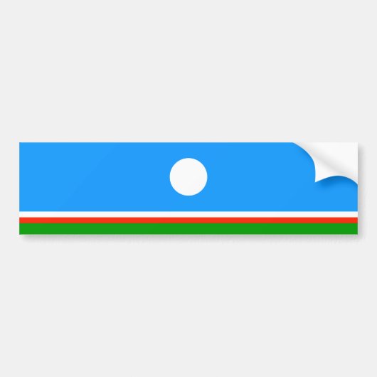 サハ共和国旗 バンパーステッカー (正面)