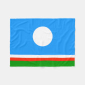 サハ共和国旗 フリースブランケット (正面(横))