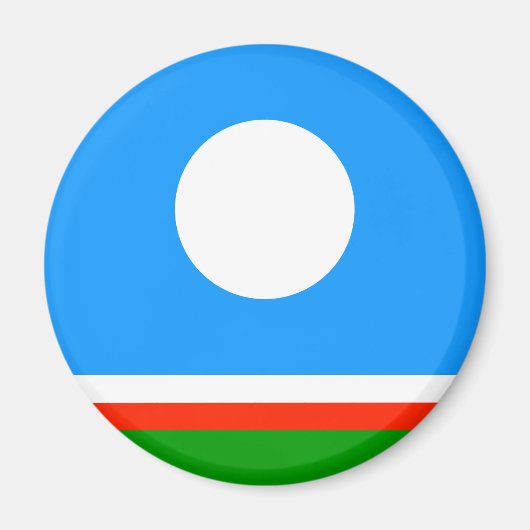 サハ共和国旗 マグネット (正面)
