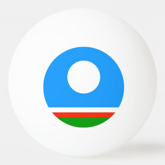 サハ共和国旗 卓球ボール (正面)