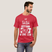 サバが修理できないなら誰にもできない ヘブライ語 ユダヤ人の祖父 Tシャツ (正面フル)