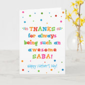 サバの父の日札 カード (黄色い花)