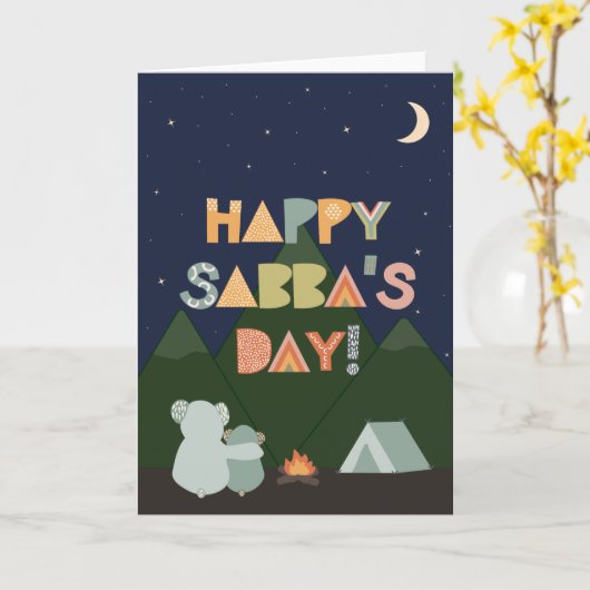 サバの父の日札 カード (黄色い花)