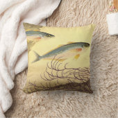 サバの魚が泳ぐ海 クッション (ブランケット)