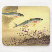 サバの魚が泳ぐ海 マウスパッド (正面)