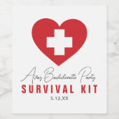 サバイバルキットワパーソナライズされたインボトルラベル ワインラベル (シングルラベル)