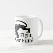 サバイバル本能 戦う、逃げる、または映画を撮る? 選択 コーヒーマグカップ (正面右)
