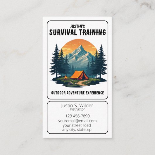 サバイバル訓練事業 名刺 (正面)