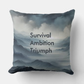 サバイバル野心勝利モチベーション クッション (正面)