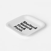 サバイバル（避難所と水と火と食料） ペーパープレート (傾斜あり)