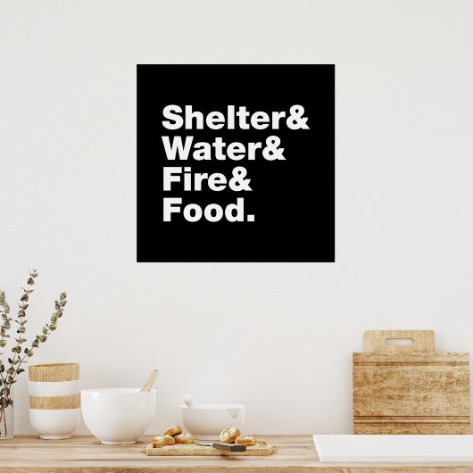 サバイバル(避難所と水と火と食料) ポスター (キッチン)