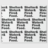 サバイバル（避難所と水と火と食料） ラッピングペーパー (フラット)