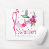 サバイバー ハチドリ リボン 乳がん マウスパッド (マウス)
