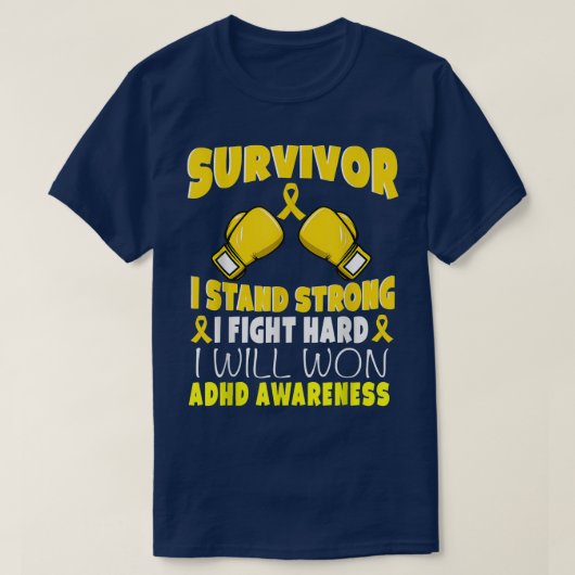 サバイバーIファイト懸命アッド認識度 Tシャツ (デザイン正面)
