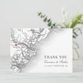 サバエレガントンナ・グルジア結婚の写真フラット サンキューカード (スタンド正面)