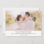 サバエレガントンナ・グルジア結婚の写真フラット サンキューカード (裏面)