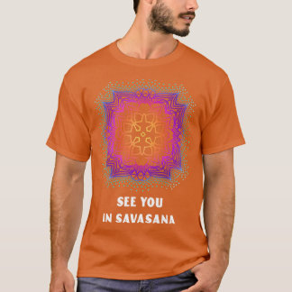 サバサナ・ヨガ・ヨギ・マンダラでお会い Tシャツ