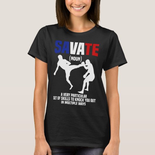 サバット用具 護身術 トレーニング 武道 サバット Tシャツ (正面)