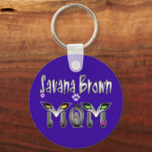 サバナ茶色の猫の母の贈り物 キーホルダー (正面)