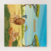 サバパーソナライズされたナの獅子 ジグソーパズル (横)