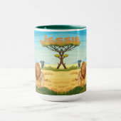 サバパーソナライズされたナの獅子 マグカップ (中央)