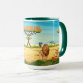 サバパーソナライズされたナの獅子 マグカップ (正面右)