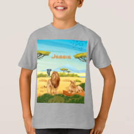 サバパーソナライズされたナの獅子 Tシャツ