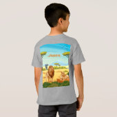サバパーソナライズされたナの獅子 Tシャツ (裏面フル)