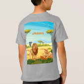 サバパーソナライズされたナの獅子 Tシャツ (裏面)