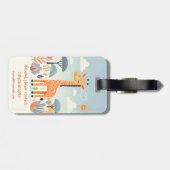 サバンナお洒落の可愛いキリン ラゲッジタグ (裏面横)